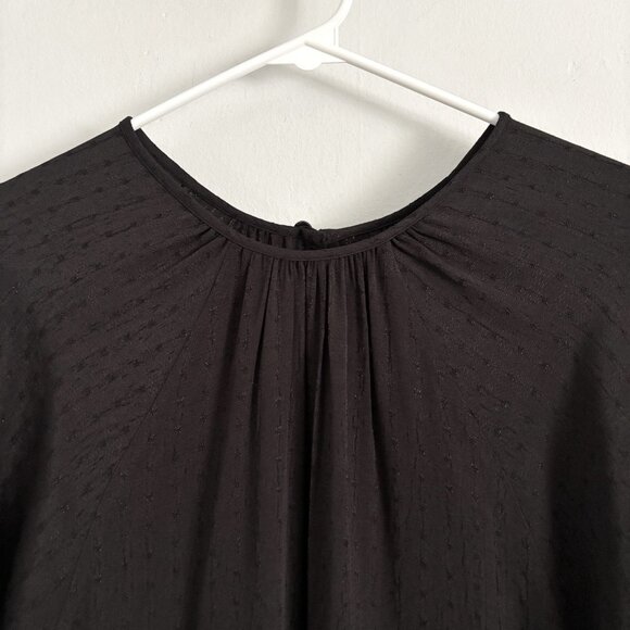 NEW Christy Dawn Black Long Sleeve Hudson Mini Dress Women’s Size XS/S Textured - Picture 3 of 9